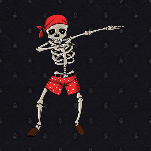 Halloween Pirate Dabbing Skeleton Gift Dab design by theodoros20